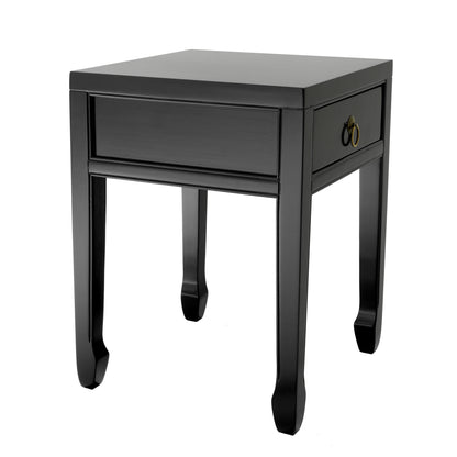 Black Birch Low Side Table Chinese | Cabothousefurniture.com