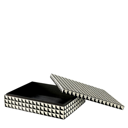 Resin Inlay Rectangular Box Cabas