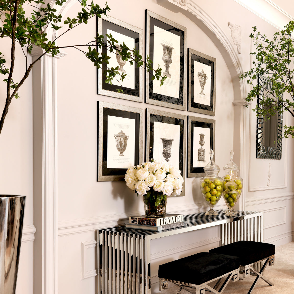 Urn Artwork Prints (4) Giovanni Battista | Cabothousefurniture.com