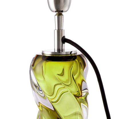 Green Glass Table Lamp Carnegie