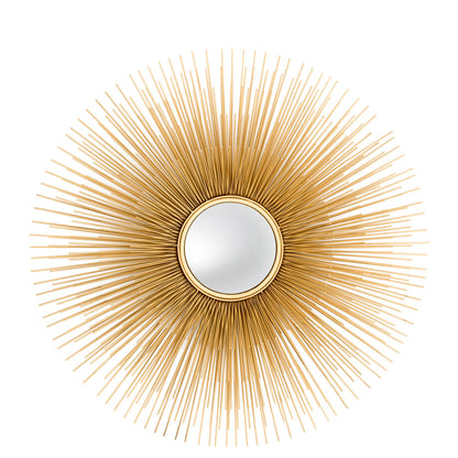 Gold Sunburst Mirror L Solaris | Cabothousefurniture.com