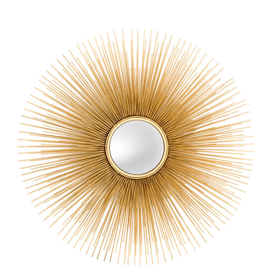Gold Sunburst Mirror L Solaris | Cabothousefurniture.com
