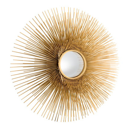 Gold Sunburst Mirror L Solaris | Cabothousefurniture.com