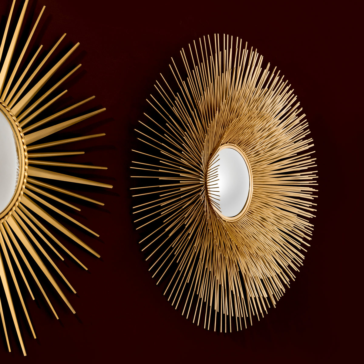 Gold Sunburst Mirror L Solaris | Cabothousefurniture.com