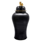 Black Porcelain Vase L Golden Dragon | Cabothousefurniture.com
