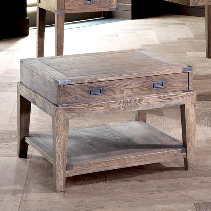 Oak Wooden Side Table Military | Cabothousefurniture.com