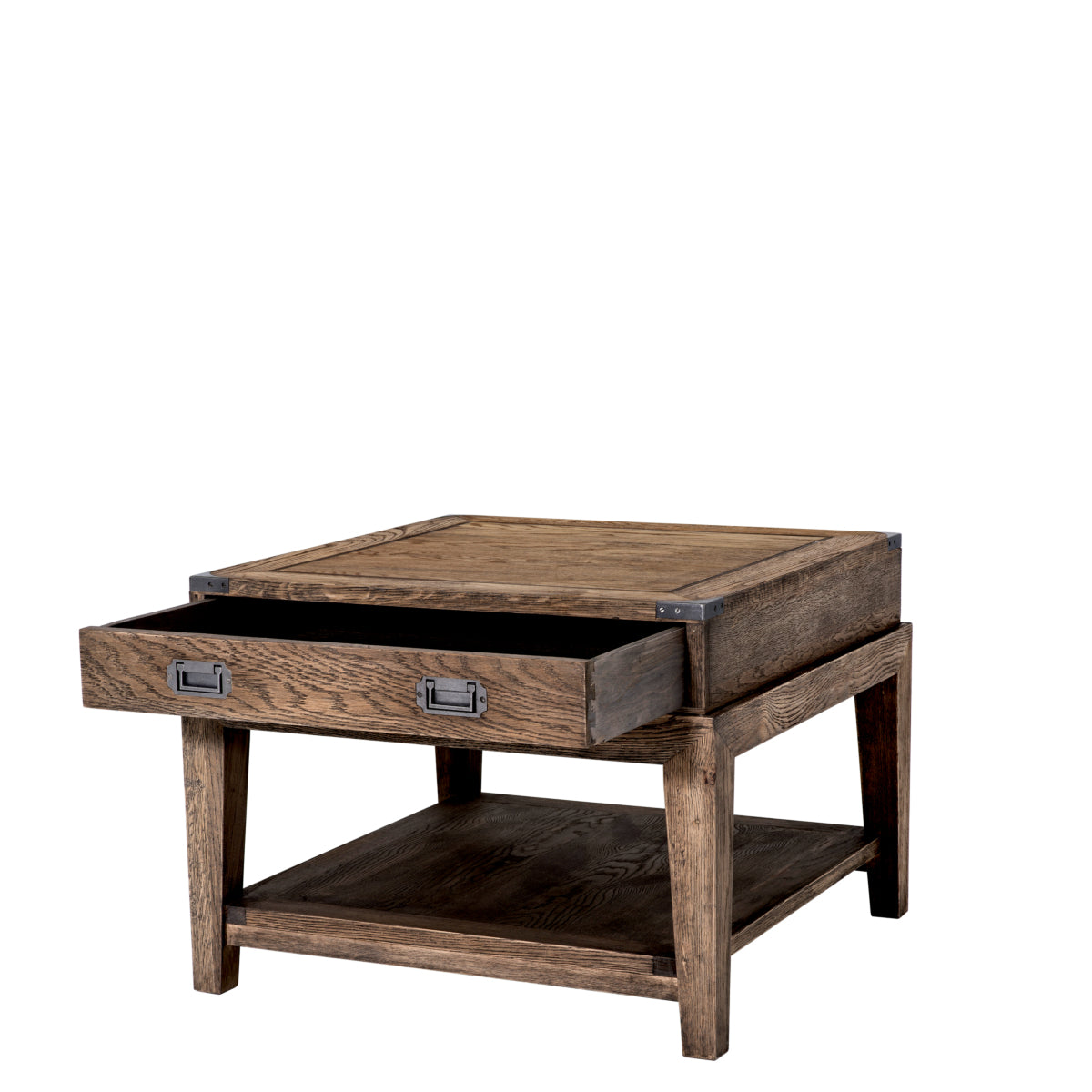 Oak Wooden Side Table Military | Cabothousefurniture.com