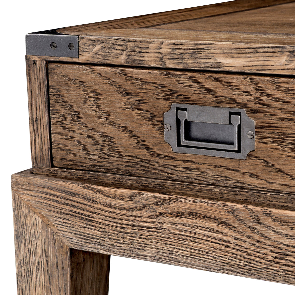 Oak Wooden Side Table Military | Cabothousefurniture.com
