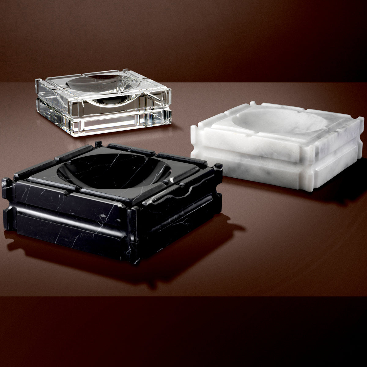 Square Marble Ashtray Nestor | Cabothousefurniture.com