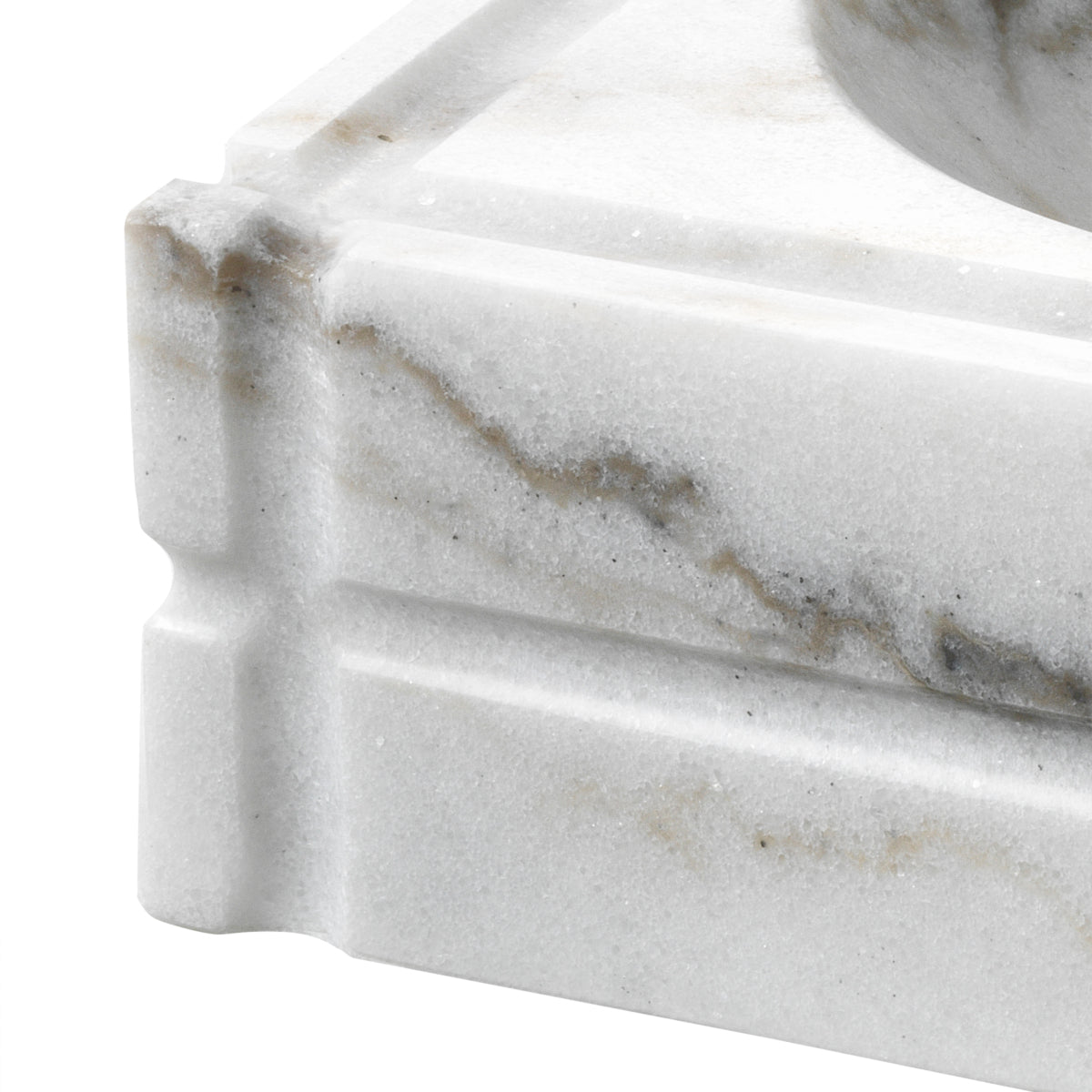 Square Marble Ashtray Nestor | Cabothousefurniture.com