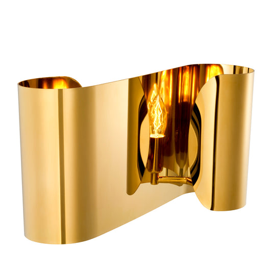Gold Sculptural Wall Lamp Crawley | Cabothousefurniture.com