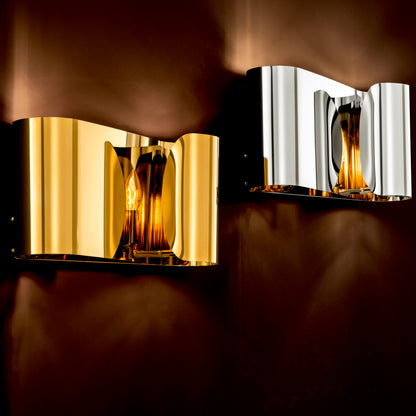 Gold Sculptural Wall Lamp Crawley | Cabothousefurniture.com