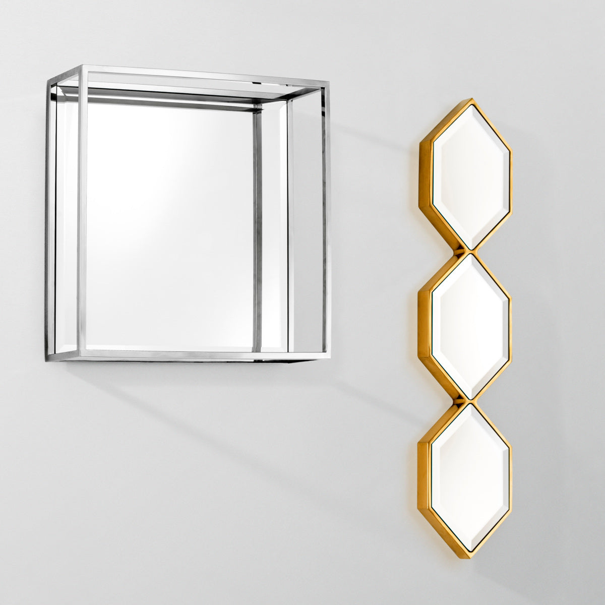 Hexagonal Beveled Mirror Glass Saronno