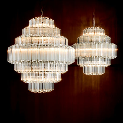 Cascading Bevelled Glass Chandelier Vittoria