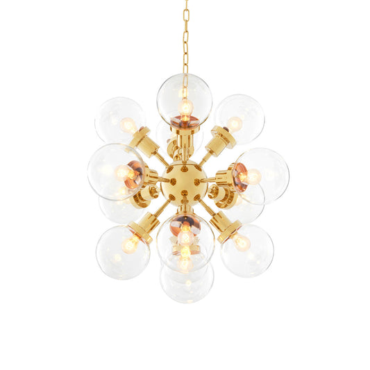Gold Glass Globes Chandelier Ludlow