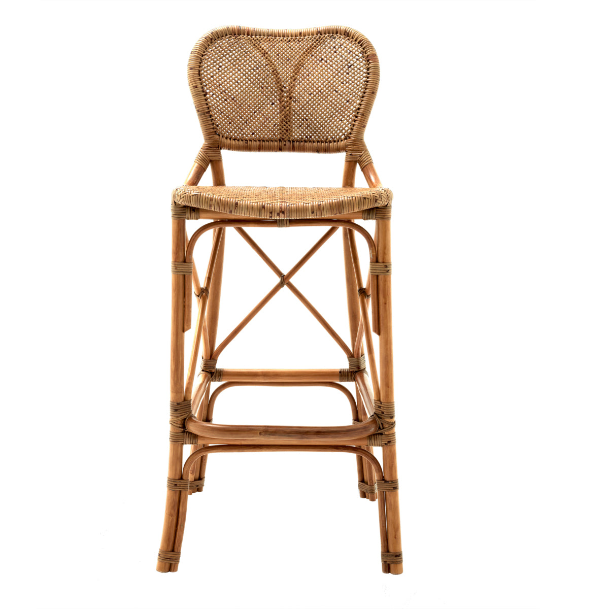 Woven Rattan Bar Stool Colony | Cabothousefurniture.com