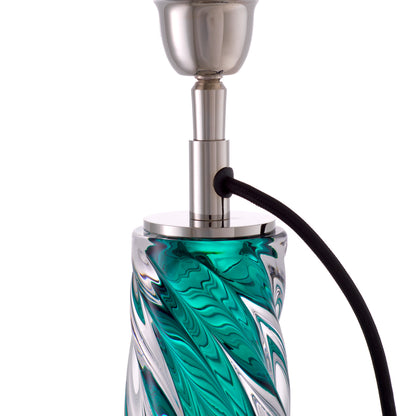 Turquoise Glass Table Lamp Barron | Cabothousefurniture.com