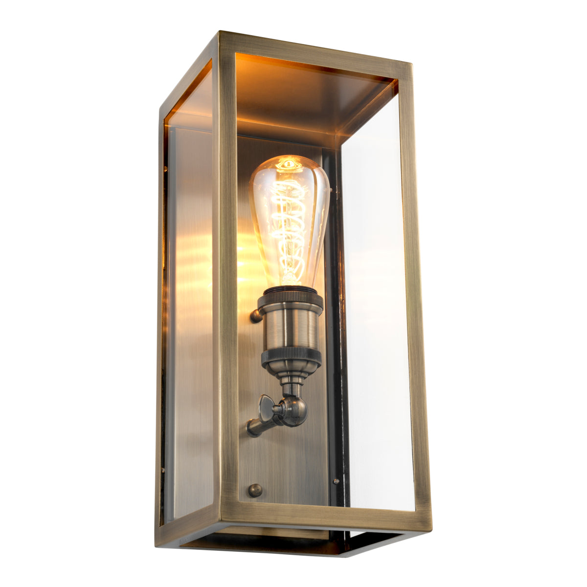 Glass Panel Wall Lamp Irving | Cabothousefurniture.com