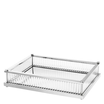 Mirror Bottom Rectangular Tray Cora | Cabothousefurniture.com