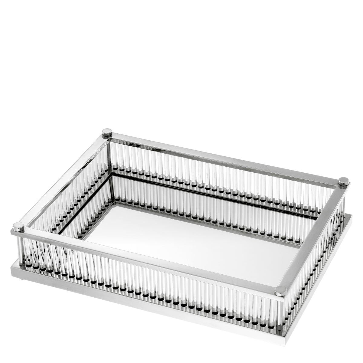 Mirror Bottom Rectangular Tray Cora | Cabothousefurniture.com