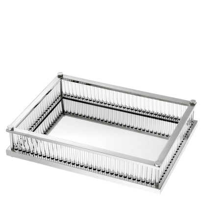 Mirror Bottom Rectangular Tray Cora | Cabothousefurniture.com