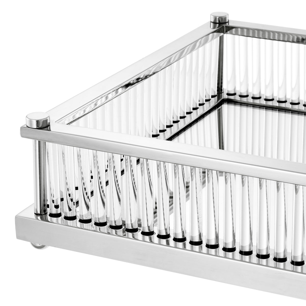 Mirror Bottom Rectangular Tray Cora | Cabothousefurniture.com