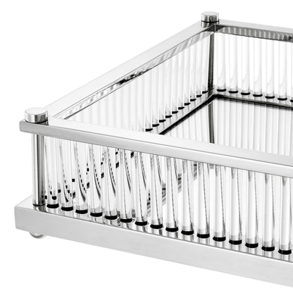 Mirror Bottom Rectangular Tray Cora | Cabothousefurniture.com