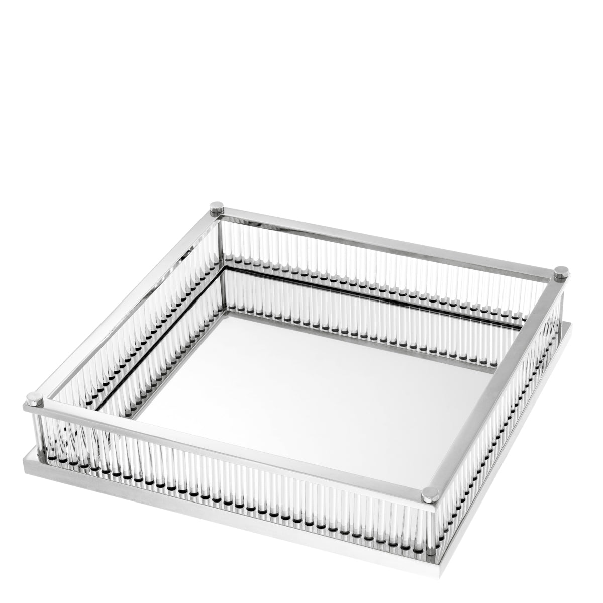 Mirror Bottom Square Tray Cora | Cabothousefurniture.com