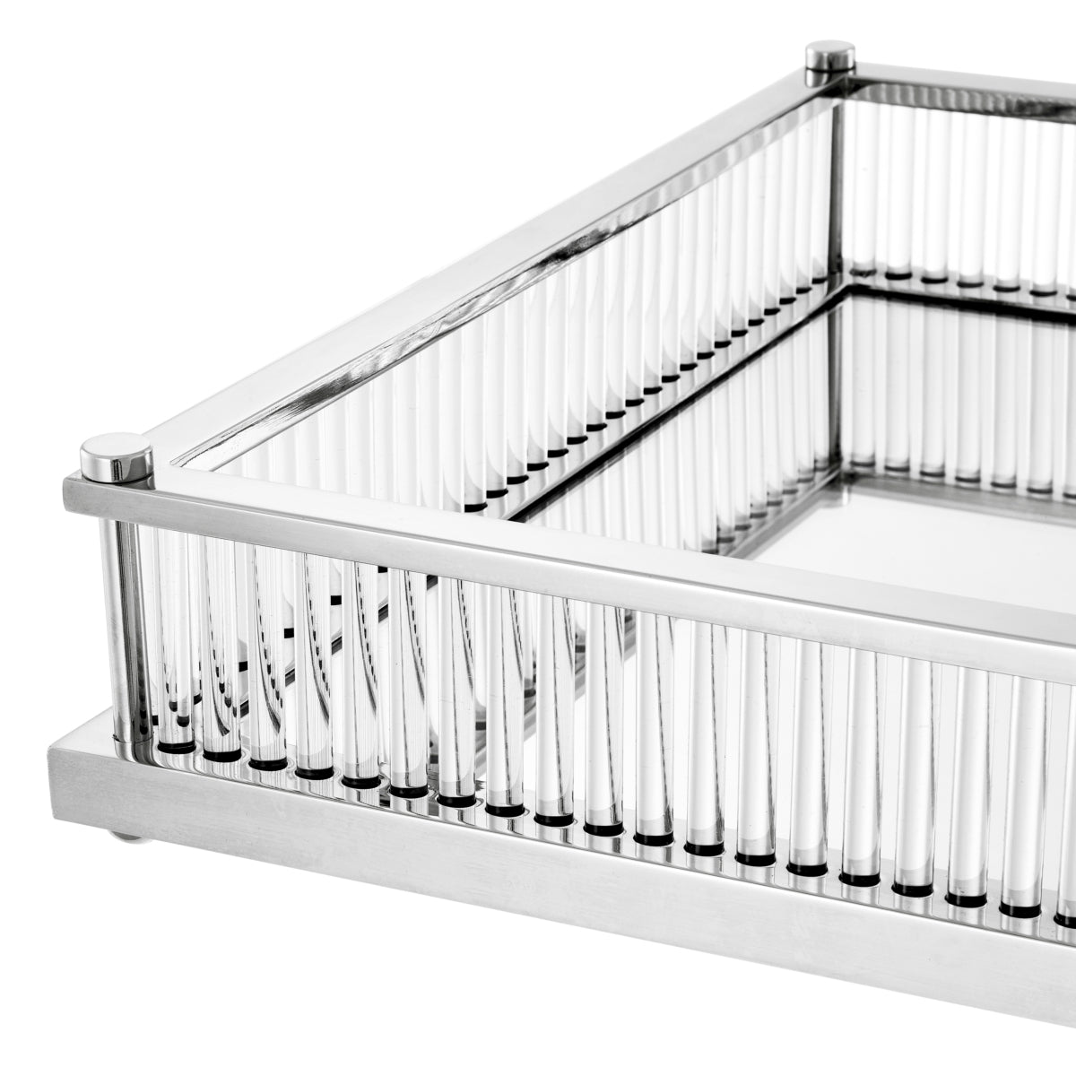 Mirror Bottom Square Tray Cora | Cabothousefurniture.com