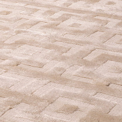 Cream Woven Viscose Carpet Reeves | Cabothousefurniture.com