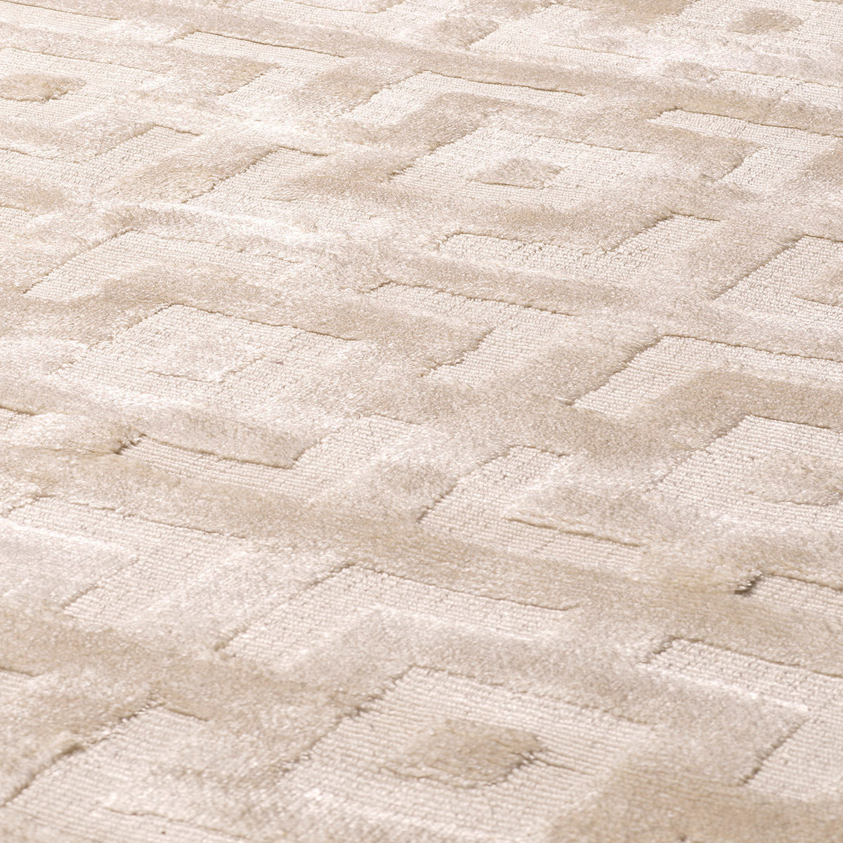 Cream Woven Viscose Carpet Reeves | Cabothousefurniture.com