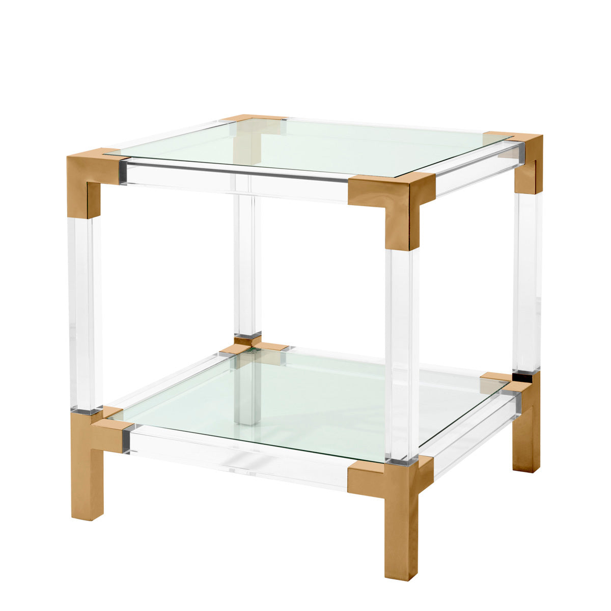 Clear Glass Side Table Royalton | Cabothousefurniture.com