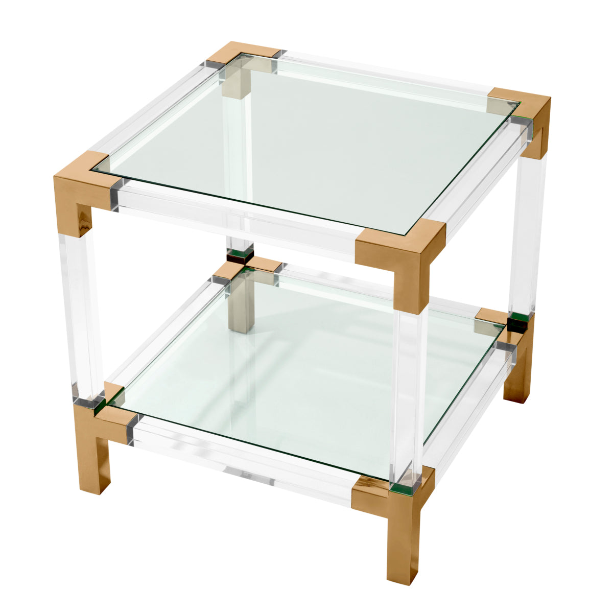 Clear Glass Side Table Royalton | Cabothousefurniture.com