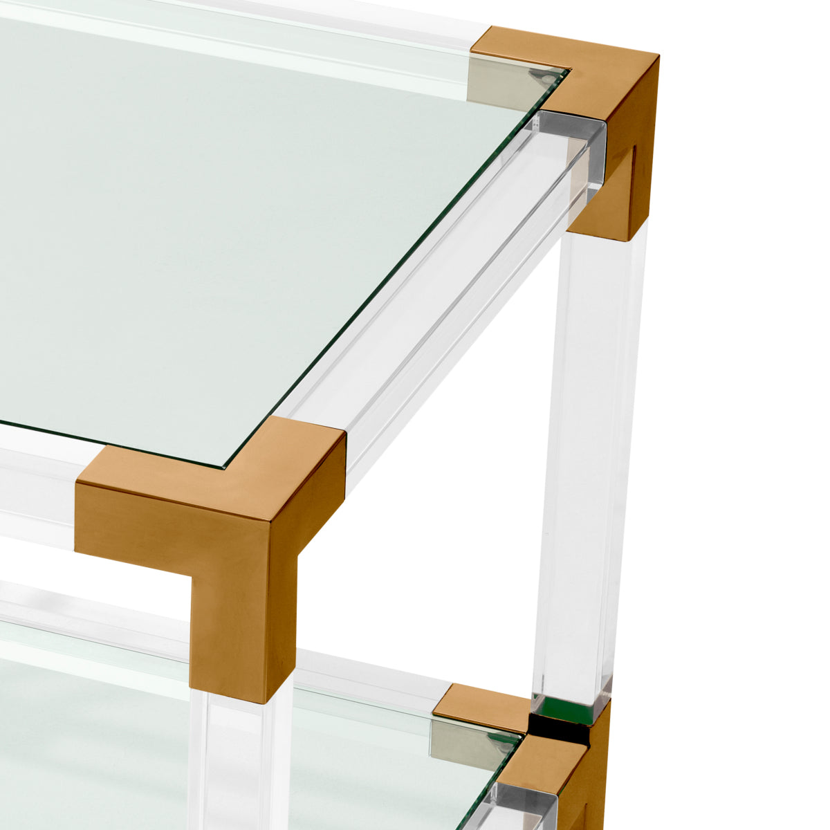 Clear Glass Side Table Royalton | Cabothousefurniture.com