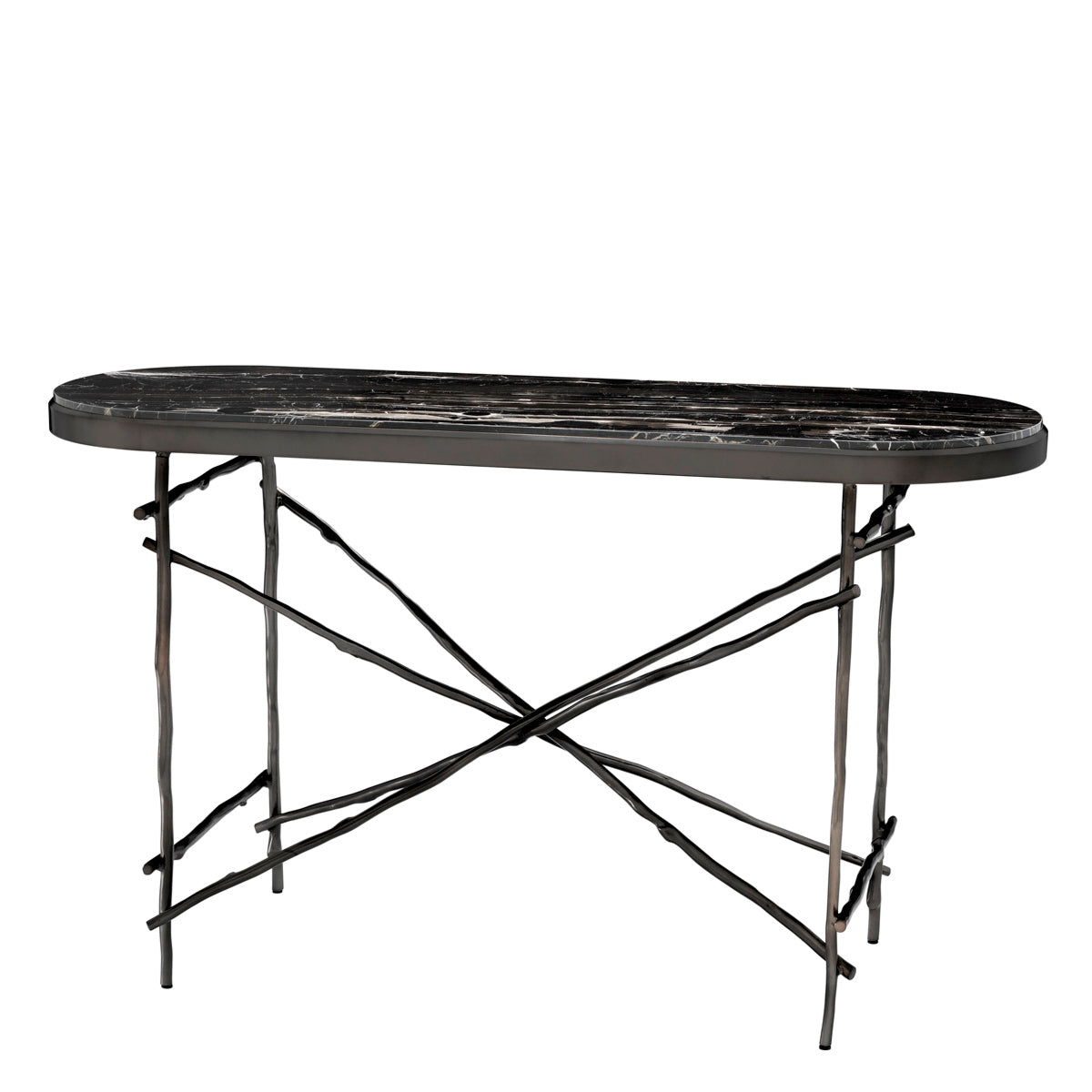 Oval Marble Console Table Tomasso | Cabothousefurniture.com