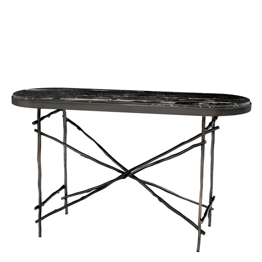 Oval Marble Console Table Tomasso | Cabothousefurniture.com