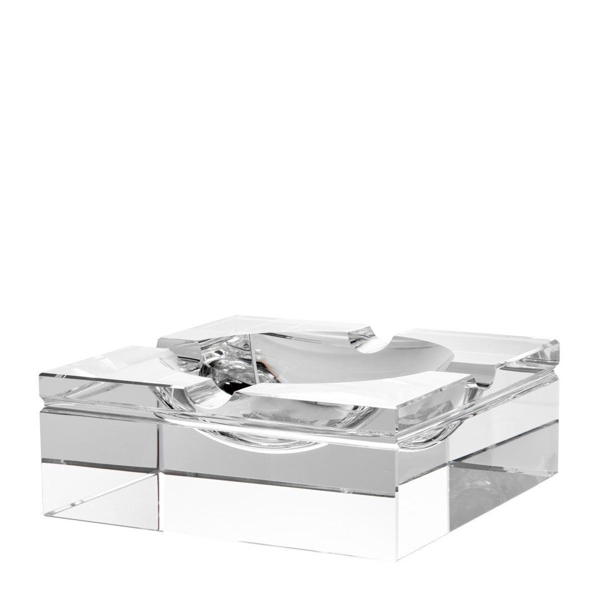 Clear Crystal Ashtray Acolyte | Cabothousefurniture.com