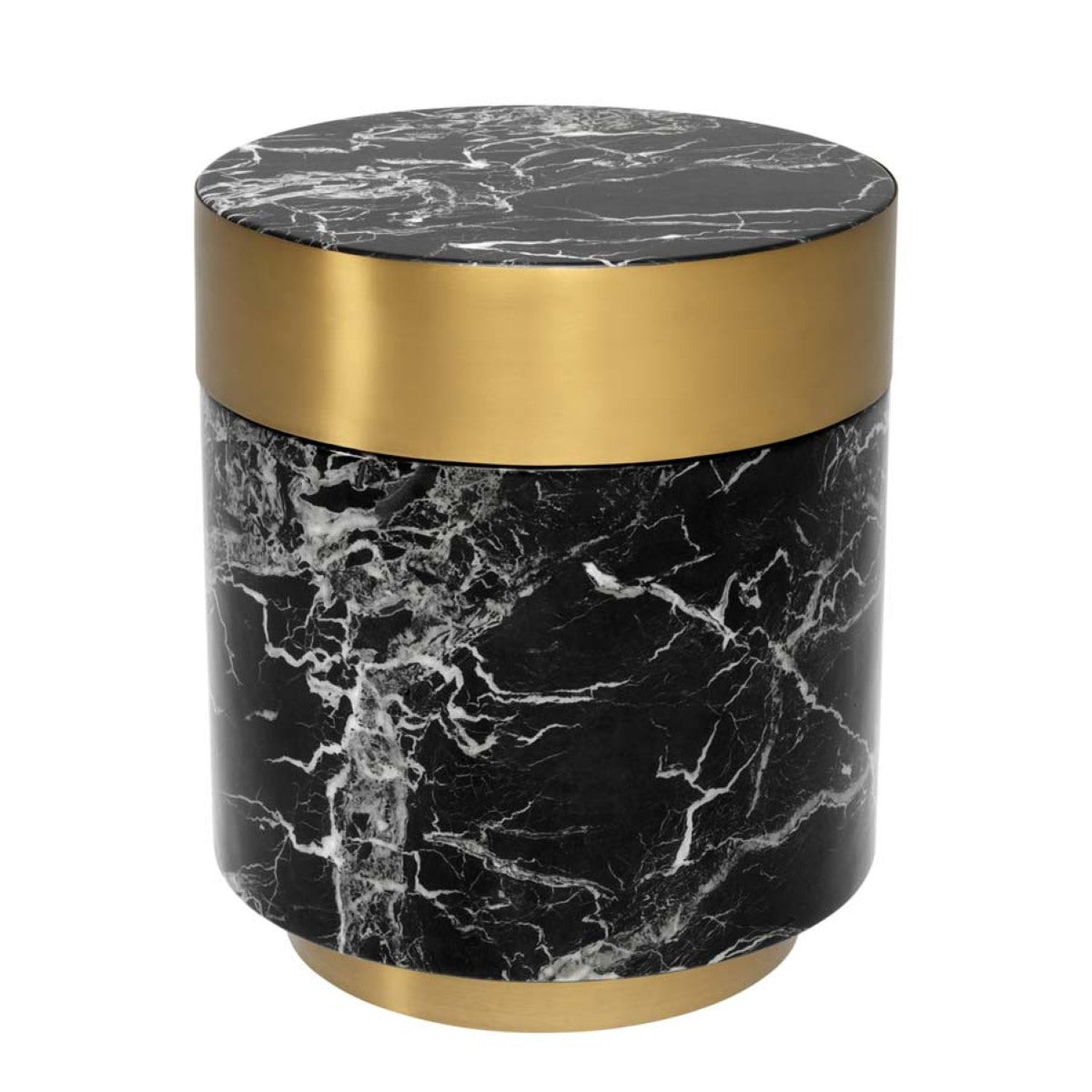 Black Marble Side Table Caron | Cabothousefurniture.com