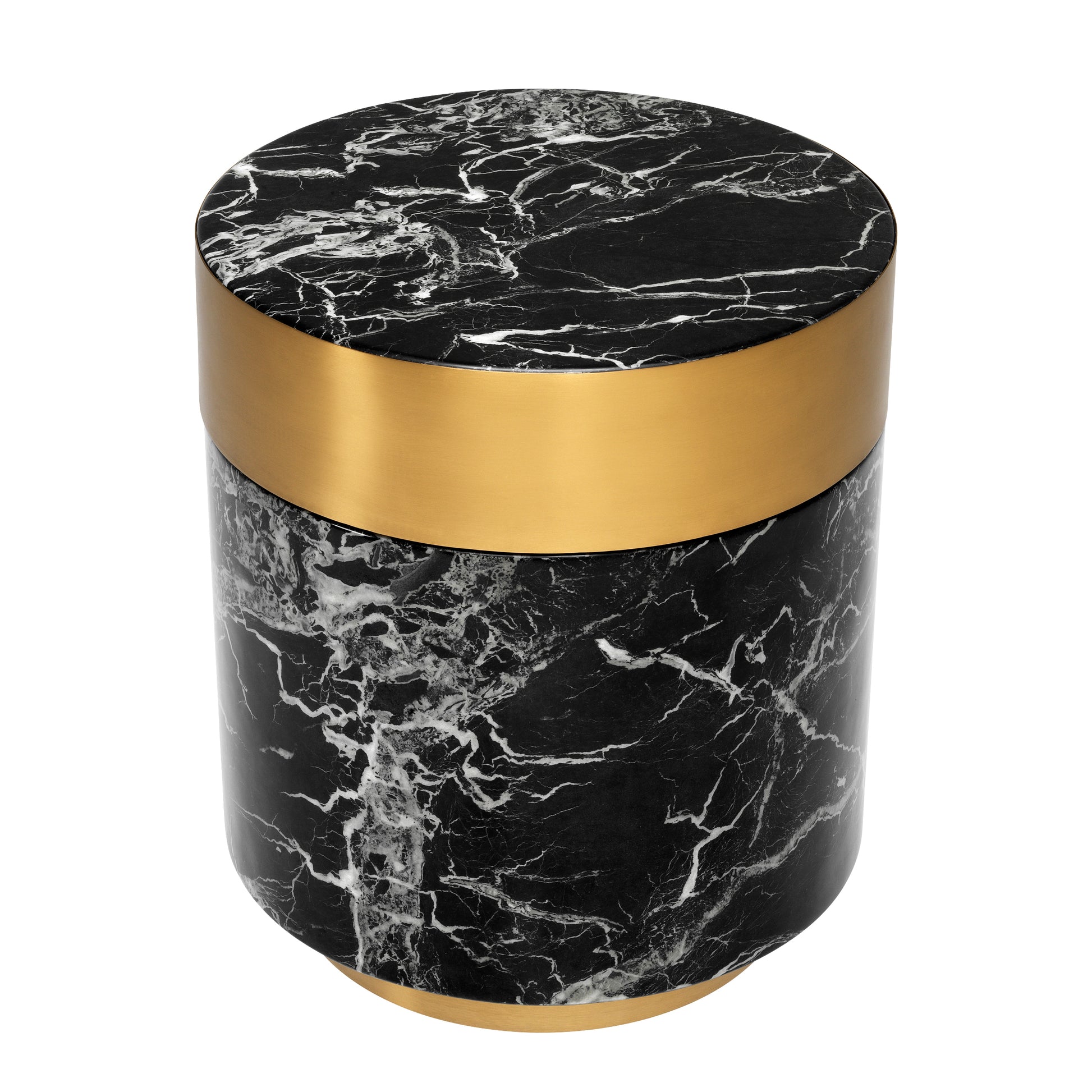 Black Marble Side Table Caron | Cabothousefurniture.com