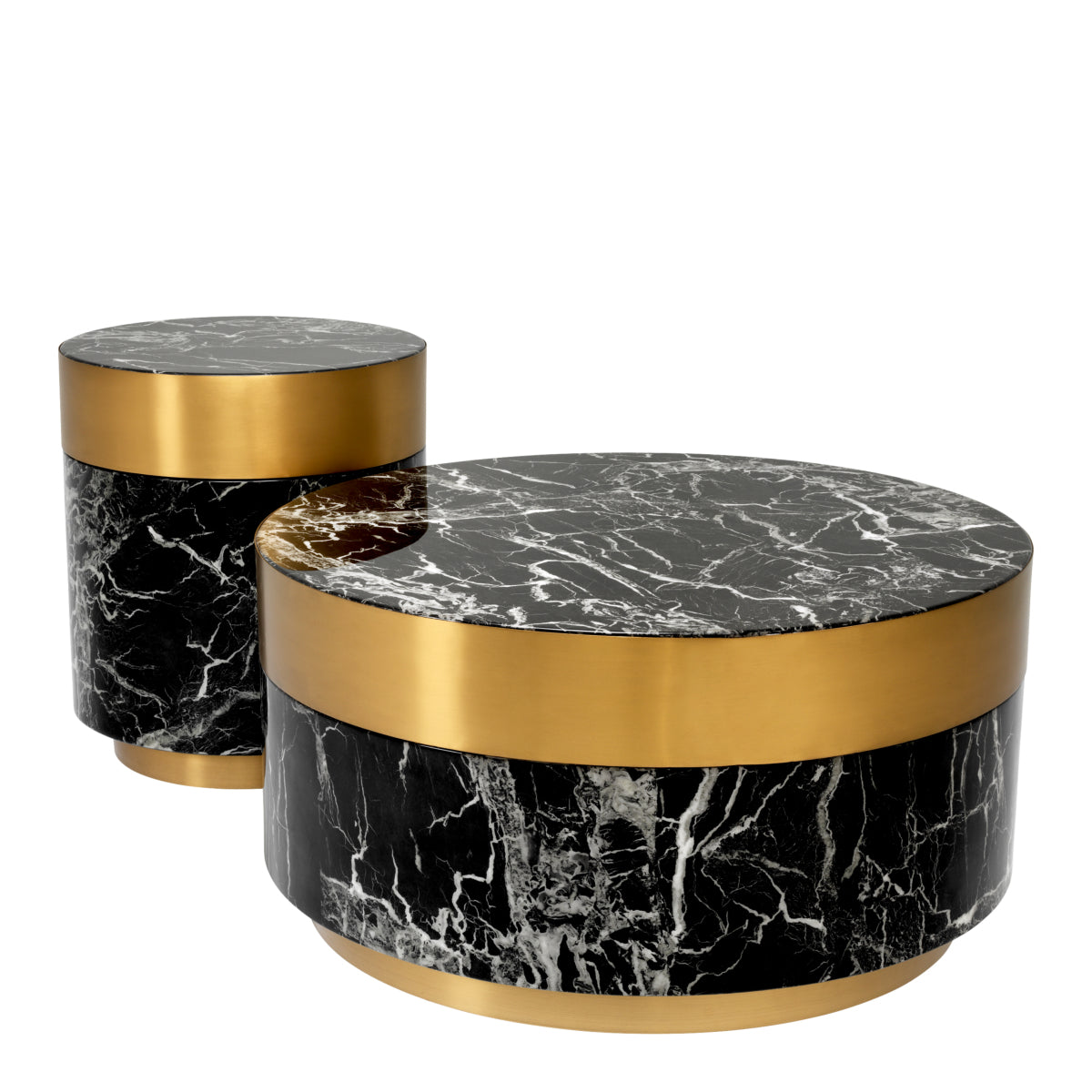 Black Marble Side Table Caron | Cabothousefurniture.com