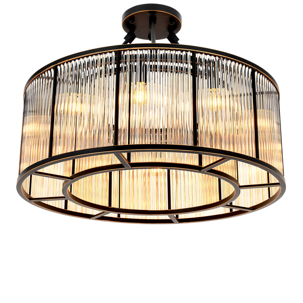 Glass Drum Ceiling Lamp Bernardi