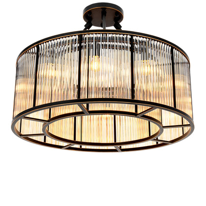 Glass Drum Ceiling Lamp Bernardi