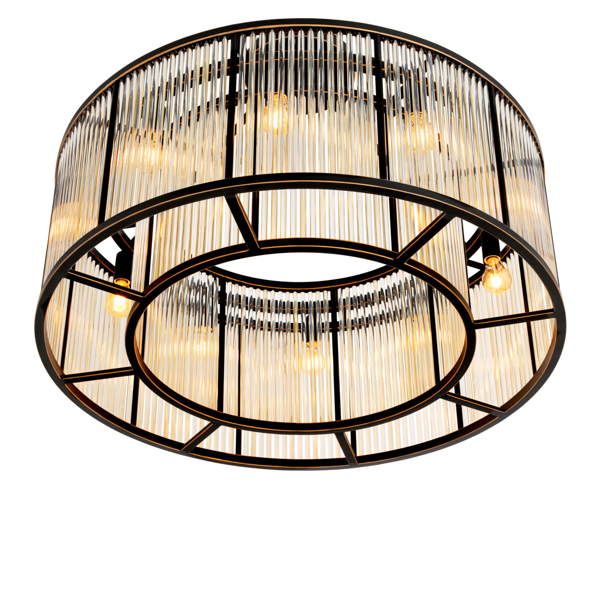 Glass Drum Ceiling Lamp Bernardi