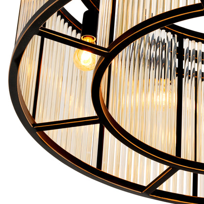 Glass Drum Ceiling Lamp Bernardi