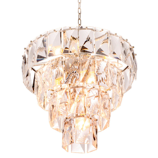 Glass Layered Chandelier S Amazone