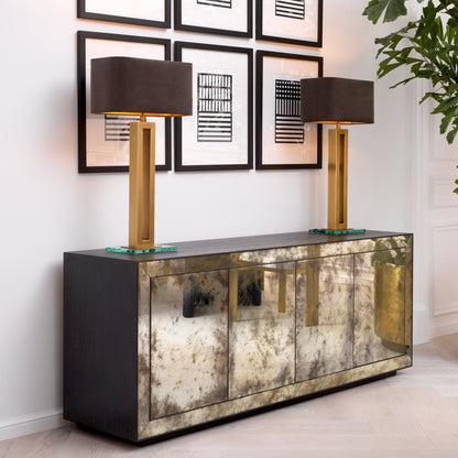 Velvet Brass Table Lamp Cadogan | Cabothousefurniture.com