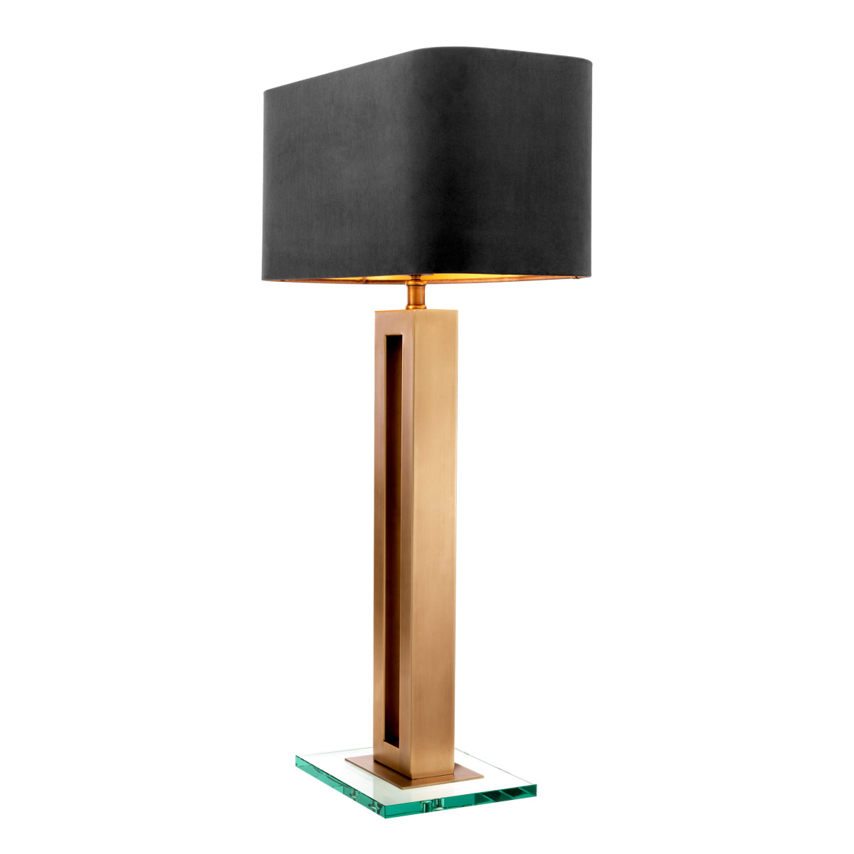 Velvet Brass Table Lamp Cadogan | Cabothousefurniture.com