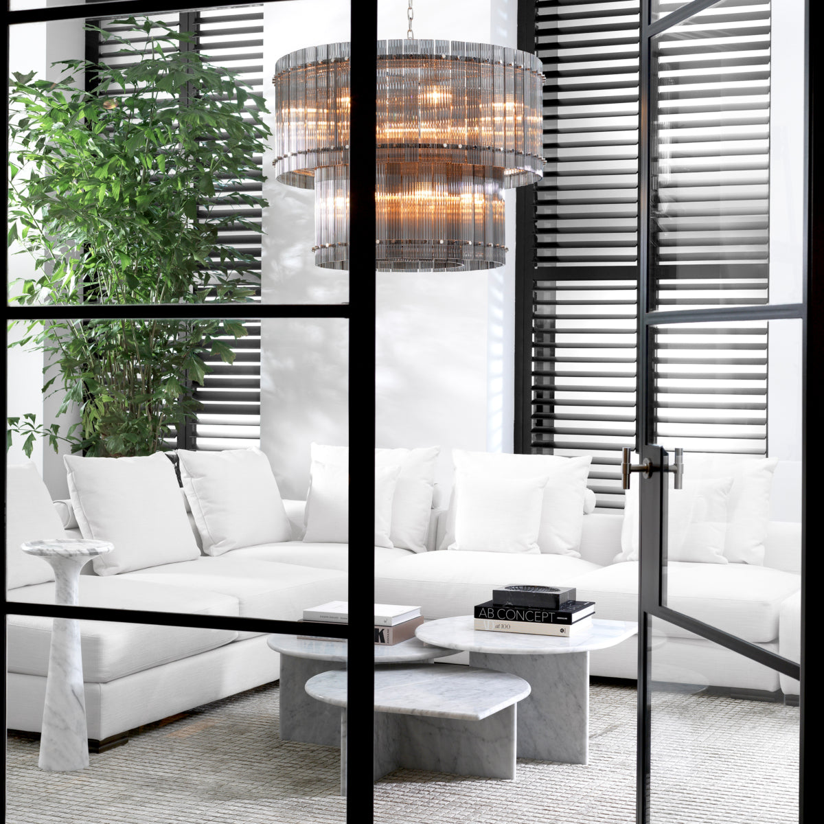 Marble Side Table High Pompano | Cabothousefurniture.com