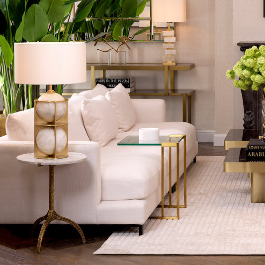 White Marble Side Table Cortina | Cabothousefurniture.com