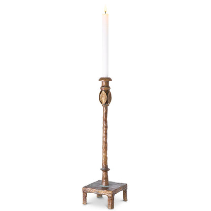 Antique Brass Candle Holder Santoro | Cabothousefurniture.com